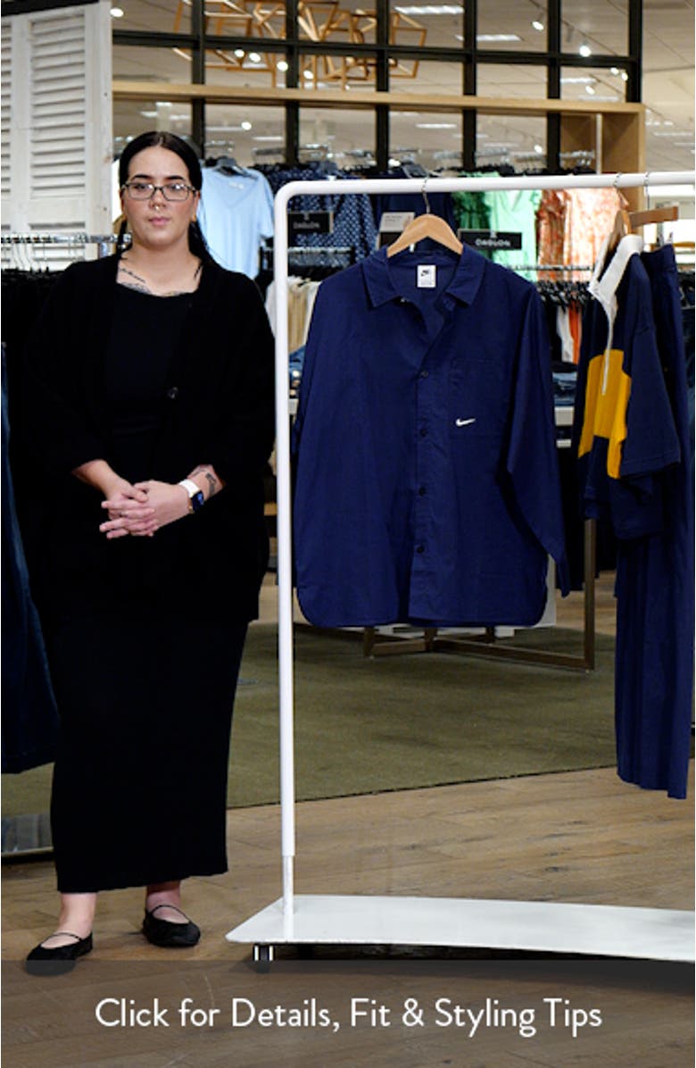 Sportswear Chill Stretch Cotton Poplin Button-Up Shirt, sales video thumbnail