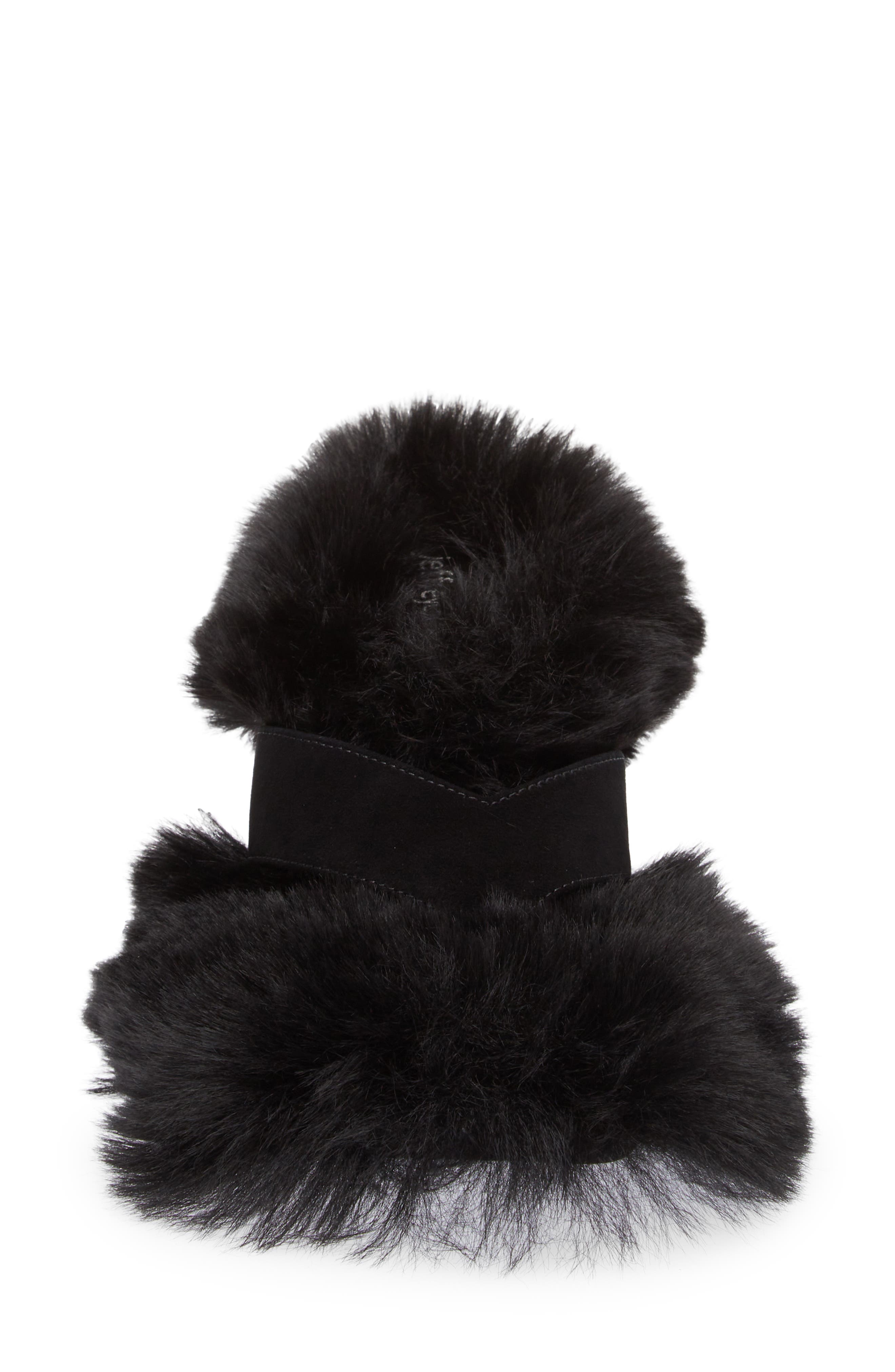 Jeffrey Campbell Fluffed Faux Fur Flip Flop, Alternate, color, 