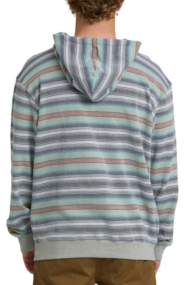 Rancho Stripe Cotton Twill Hoodie, Alternate, color, HEATHER GRAY