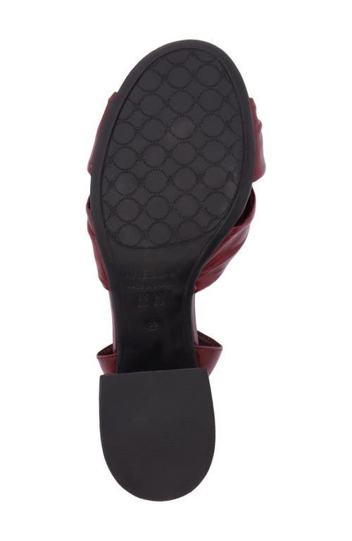 Arezzo Flora Ankle Strap Sandal In Burgundy
