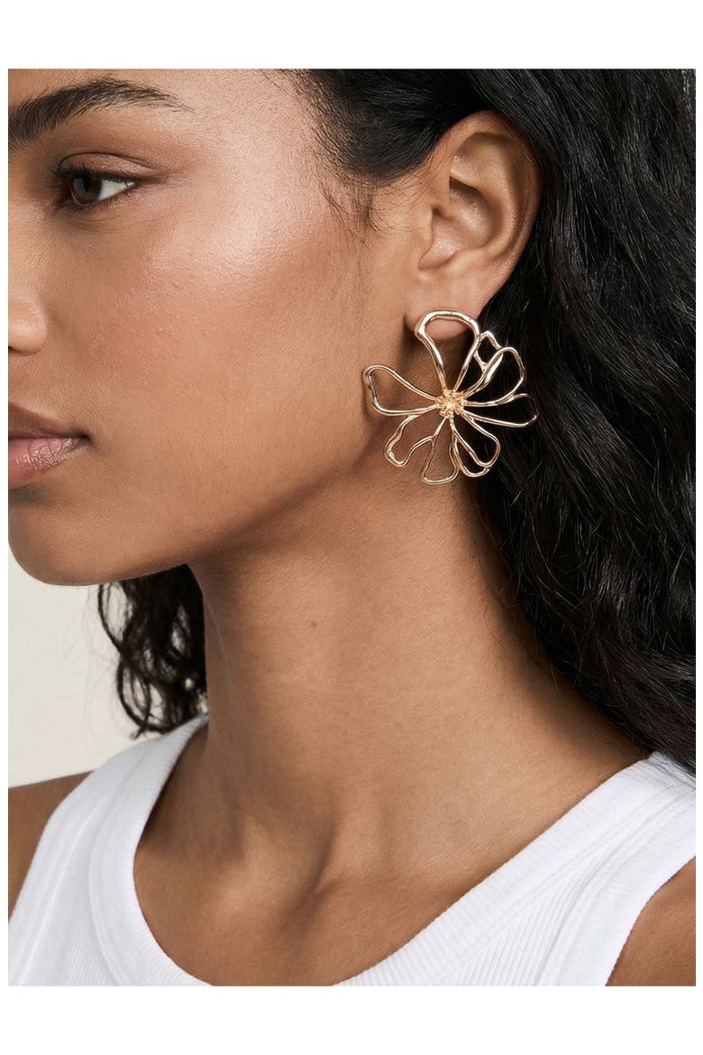 Blossom Drop Earrings, Alternate, color, GOLD