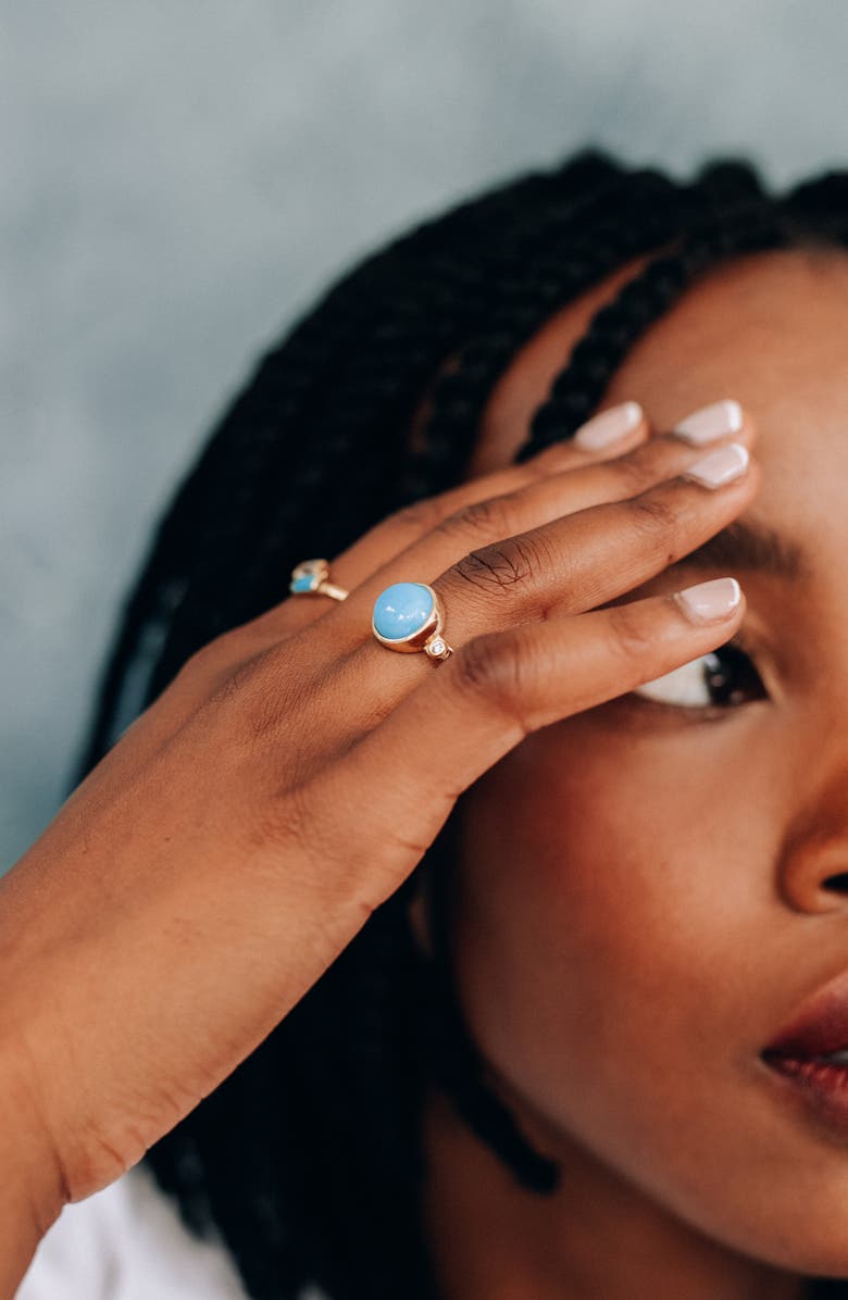 Anzie Classique Oval Ring, Alternate, color, Turquoise/ Aqua