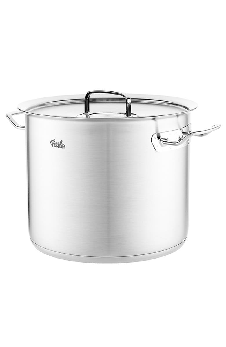 Fissler Original-Profi Collection Stainless Steel Tall Stock Pot with Metal Lid, Alternate, color,