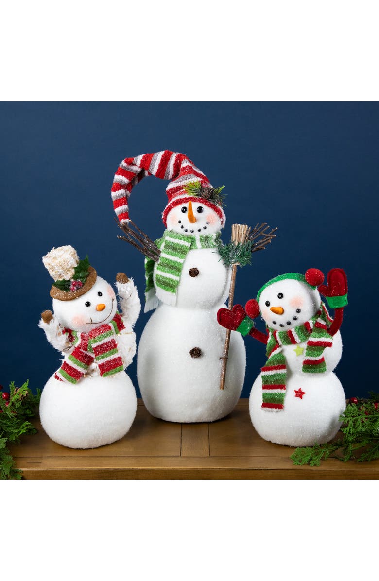 Northlight Smiling and Waving Snowman Christmas Figurine - 11.25", Alternate, color, 