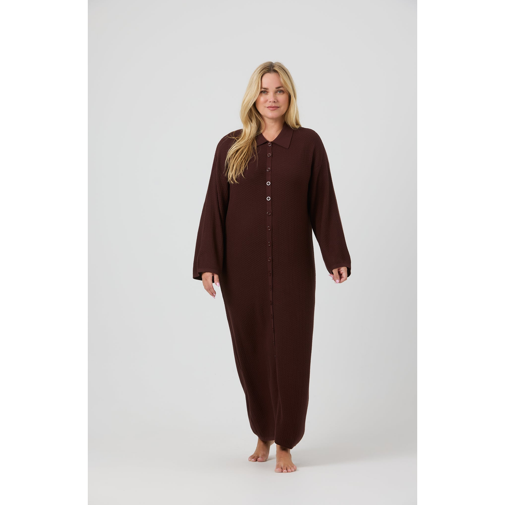 By Tess Collection Katie Dress In Brown