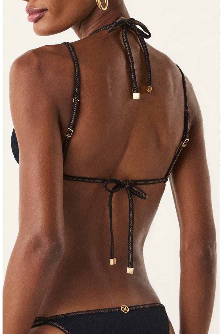 Mia Triangle Bikini Top, Alternate, color, BLACK