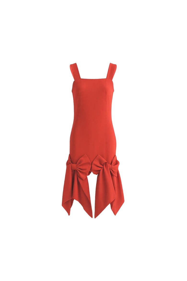 Bow-Tail Dress, Main, color, Red