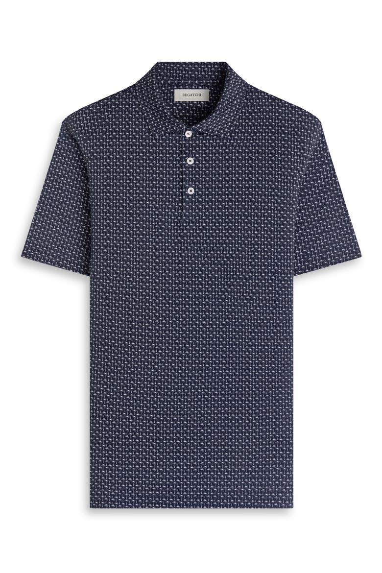 Victor OoohCotton® Palm Tree Print Polo, Alternate, color, NAVY