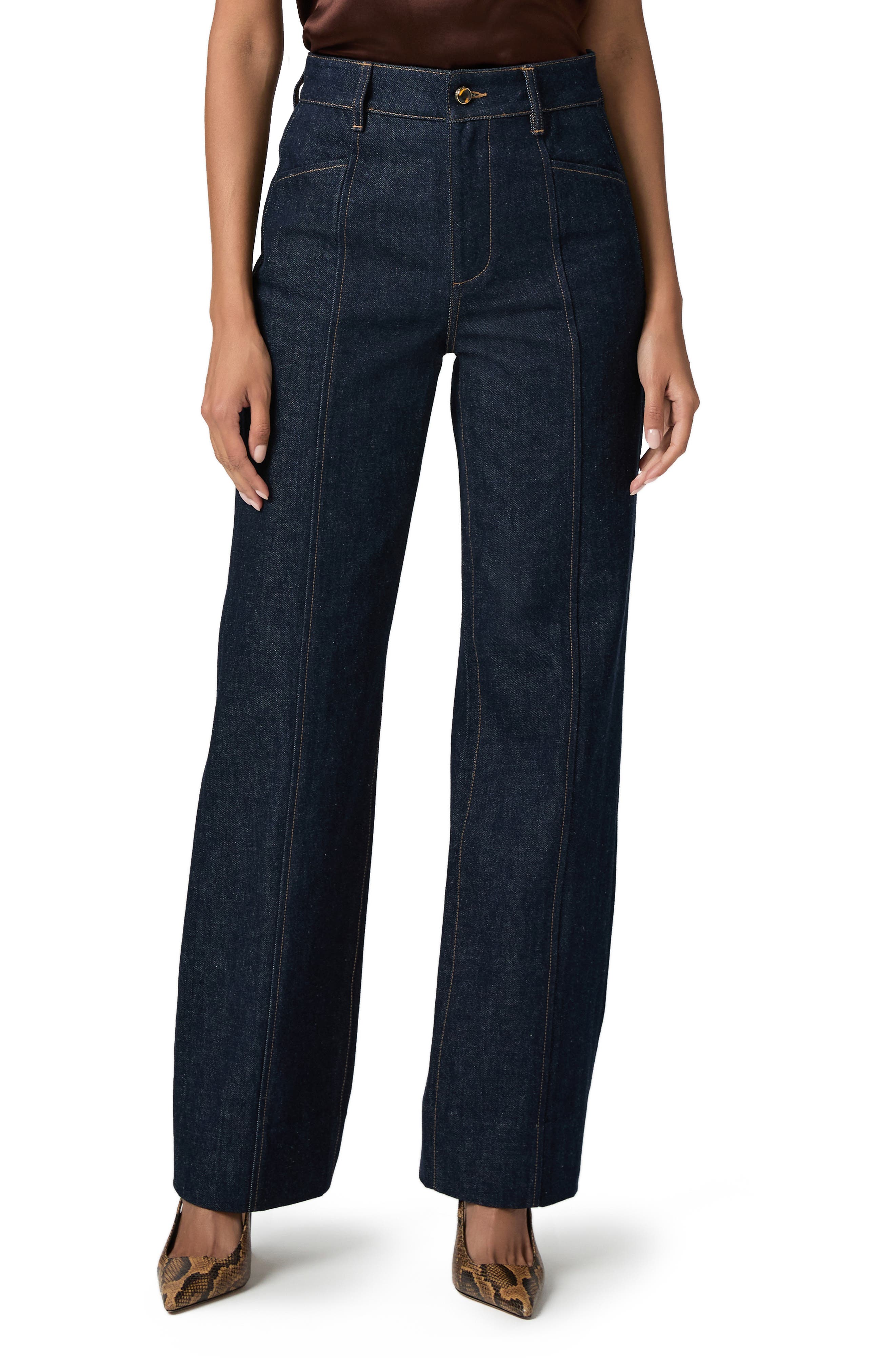 PAIGE Skye High Waist Straight Leg Jeans