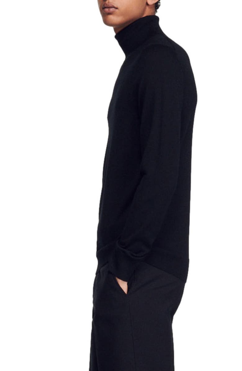 SANDRO Wool Turtleneck Sweater, Alternate, color, 