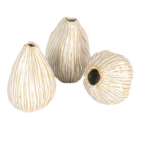 Pleated Vase Trio