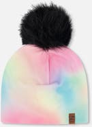 Deux par Deux Stretch Jersey Hat with Pompom