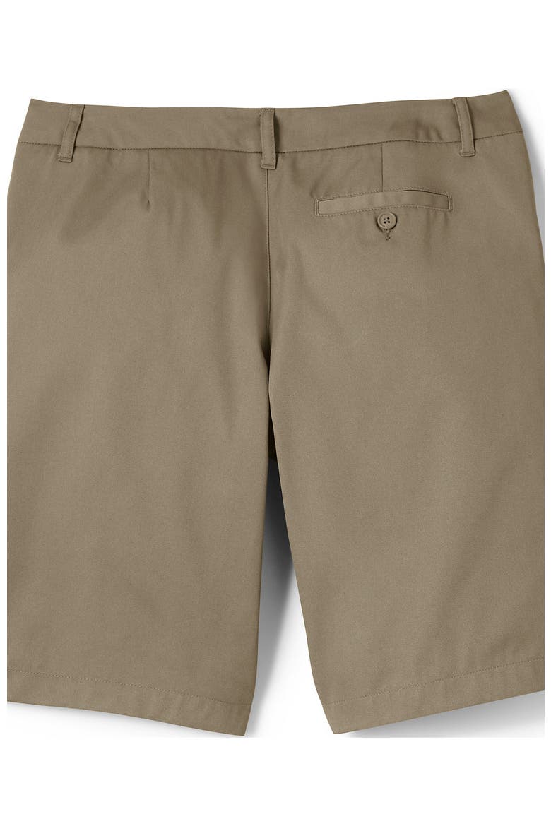 School Uniform Young  Plain Front Blend Chino Shorts, Alternate, color, Khaki