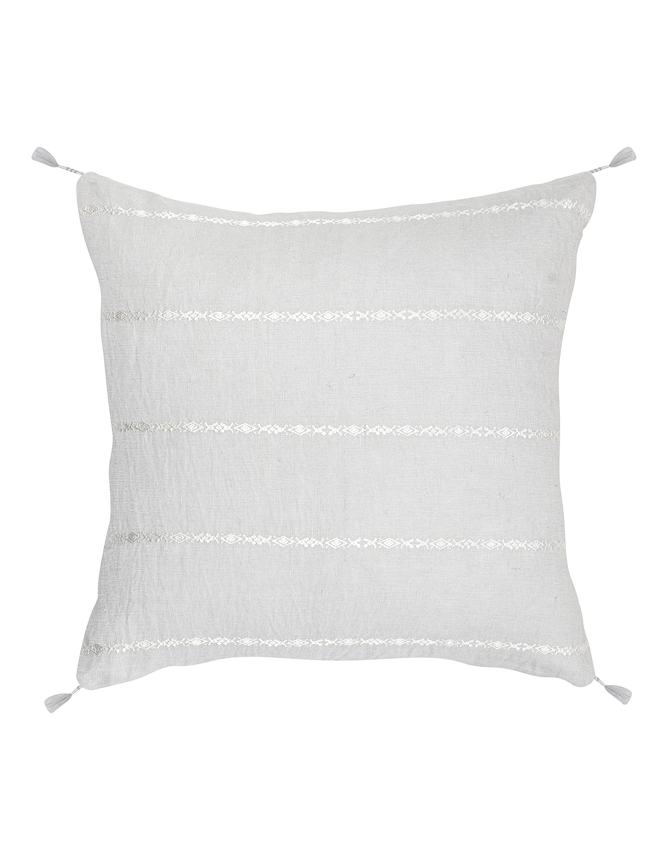 Light Grey/White Embr Stripes
