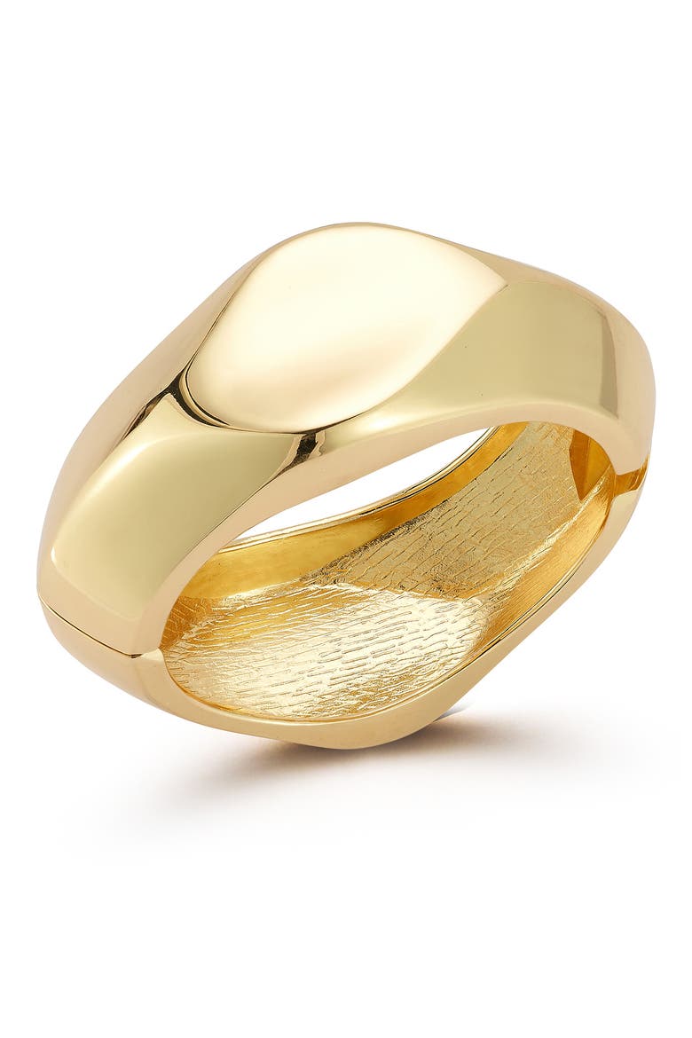 Chunky Bangle Bracelet, Main, color, GOLD