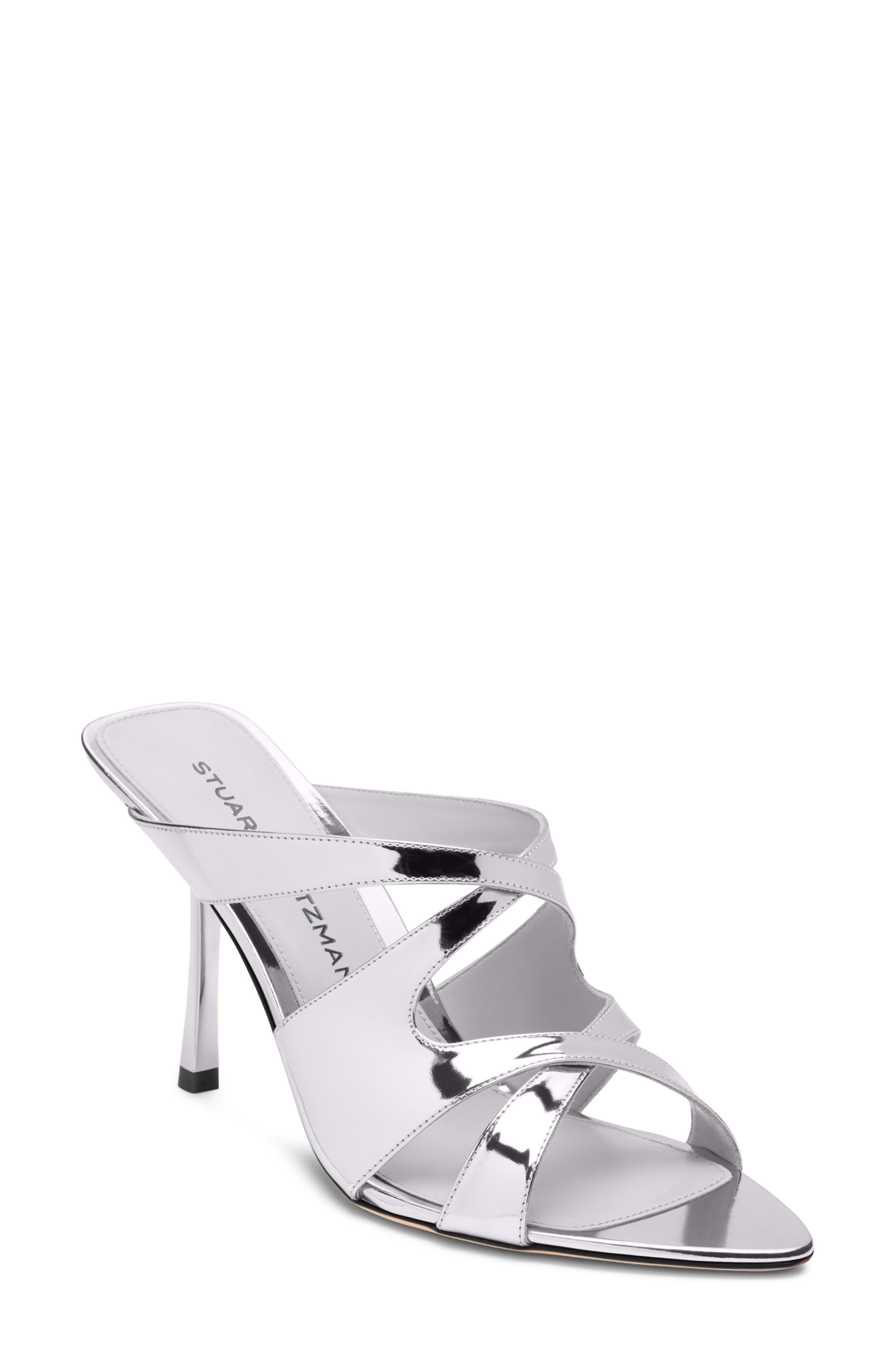 Rbie Slide Sandal, Main, color, SILVER