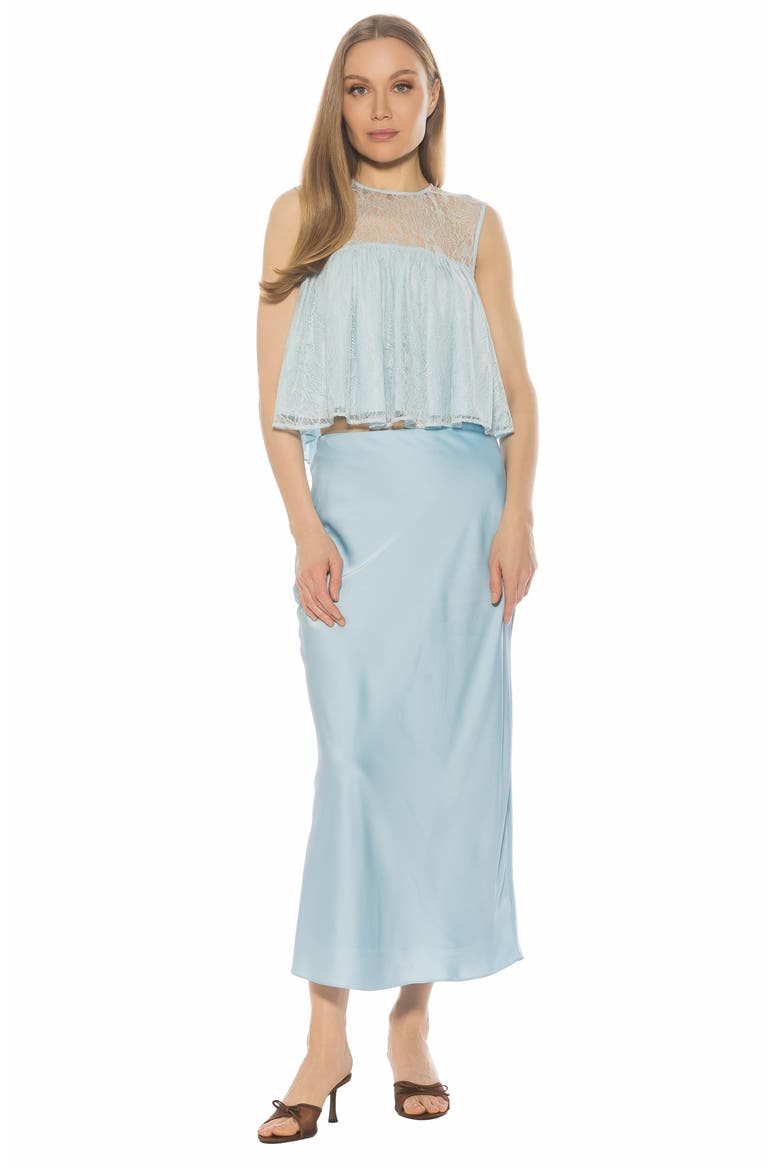 Portia Ruffle Sleeveless Lace Top, Alternate, color, HALOGEN BLUE