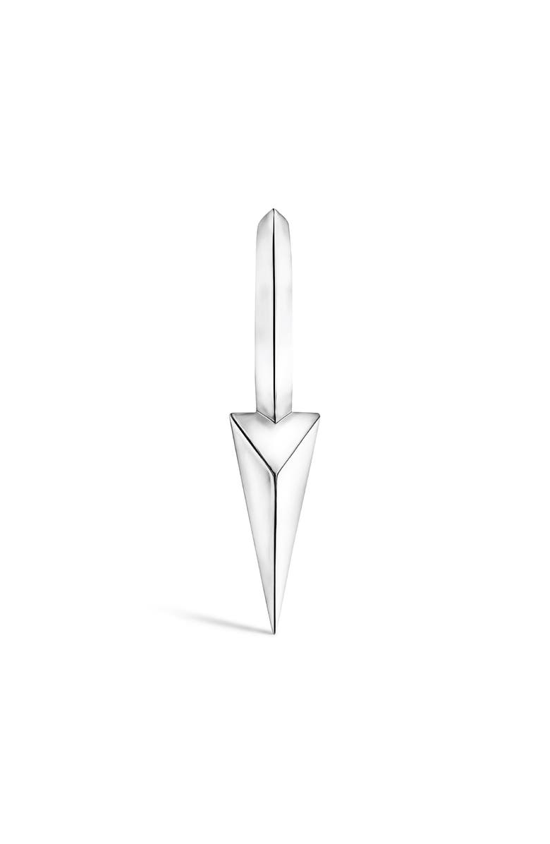 MARIA TASH Single Faceted Spike Clicker Earring, Alternate, color, White Gold
