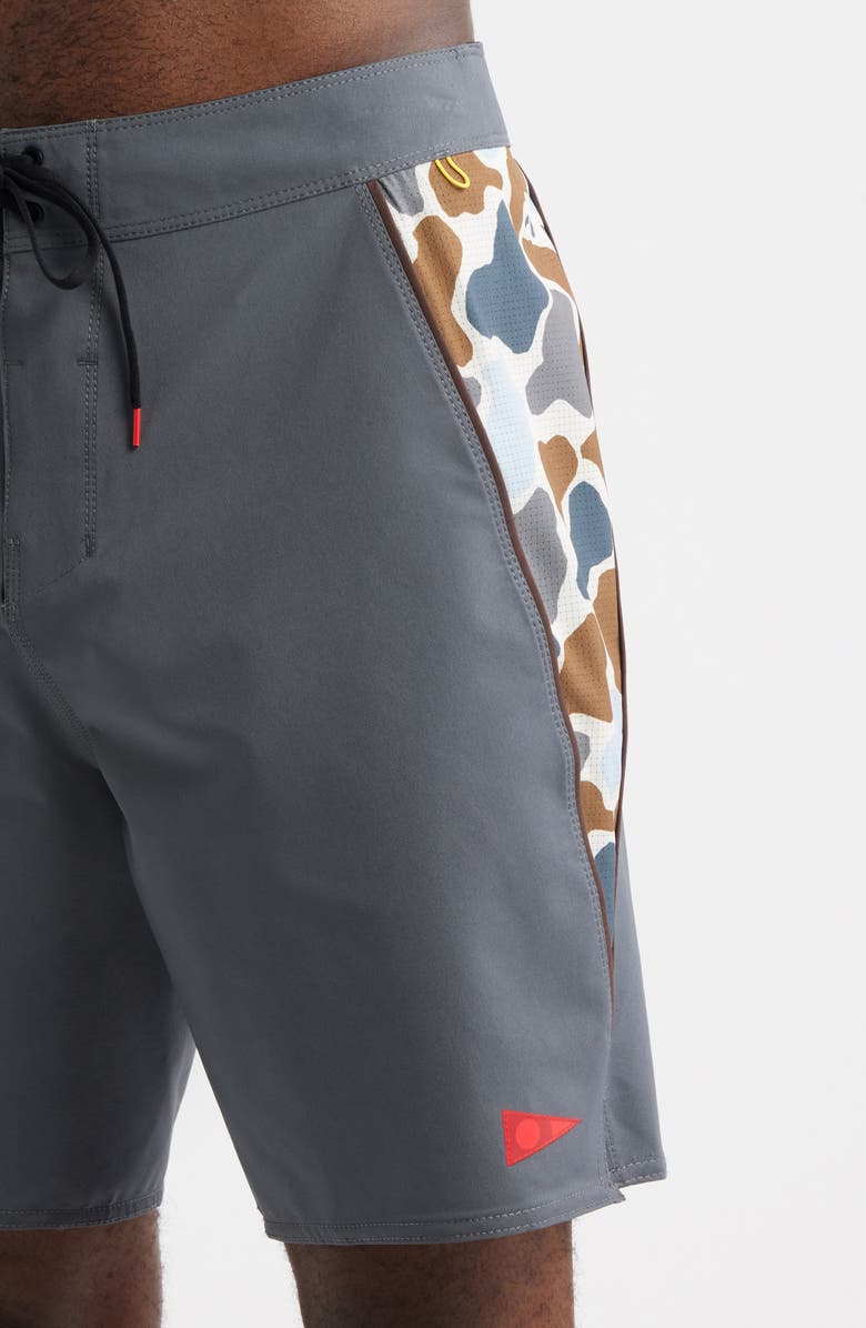 Florence F1 Airtex Gamma Water Repellent Board Shorts, Alternate, color, Charcoal