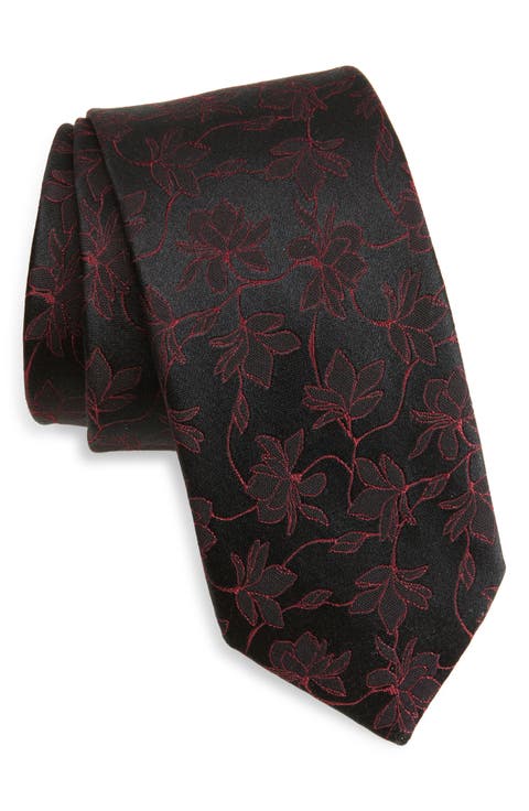 Hunten Floral Silk Tie