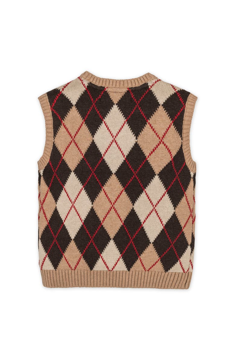 Hope & Henry Organic V-Neck Argyle Sweater Vest, Alternate, color, Fireside Argyle