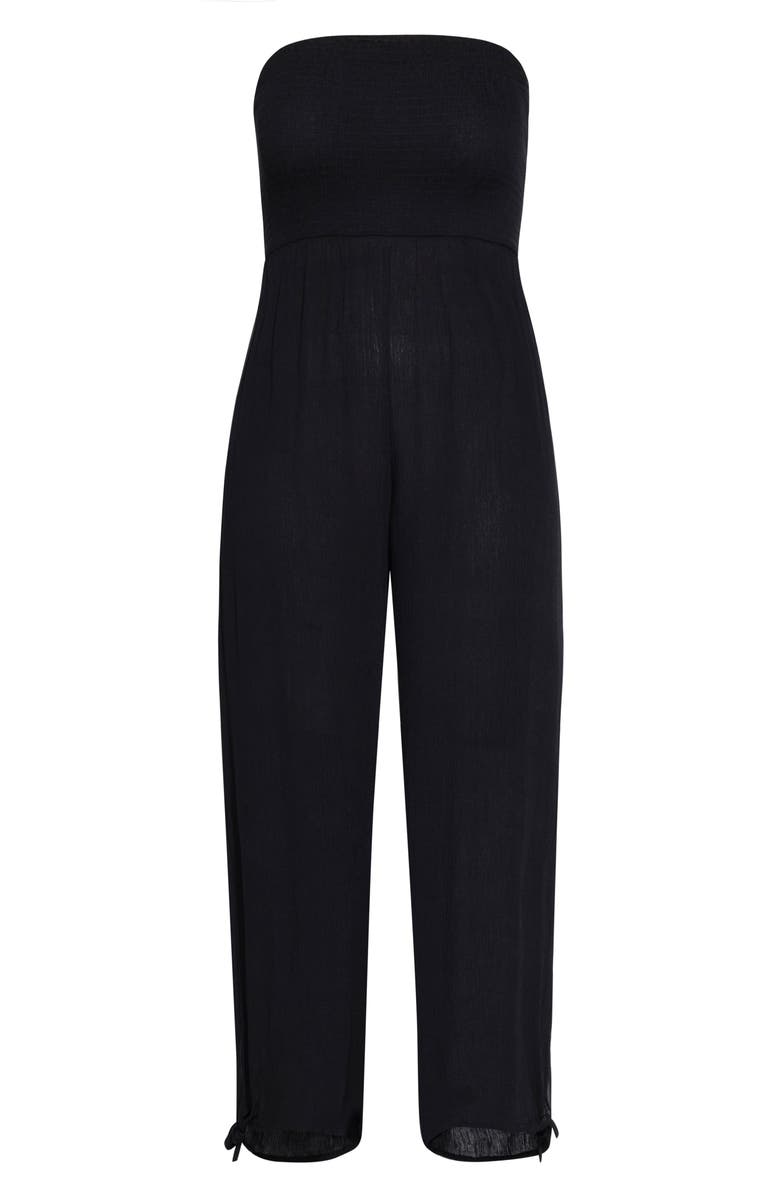 City Chic Strapless Wide Leg Jumpsuit, Alternate, color, 