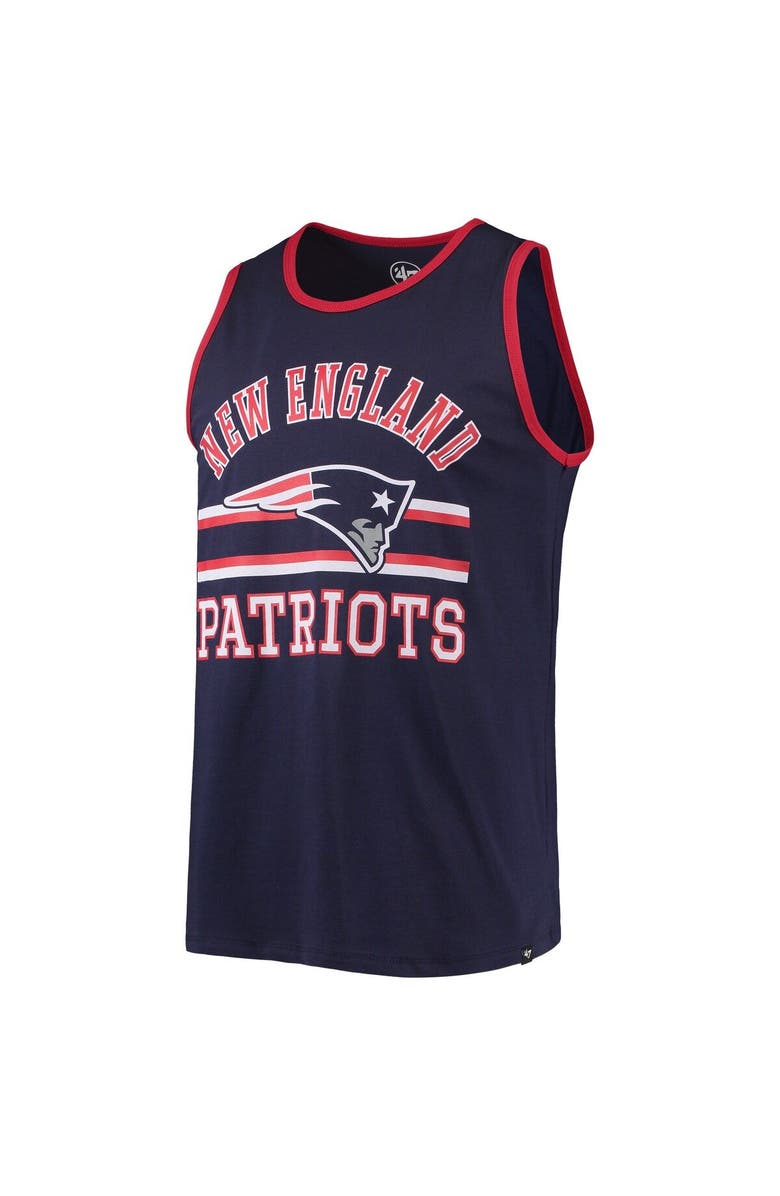 '47 Men's '47 Navy New England Patriots Edge Super Rival Tank Top, Alternate, color, Navy