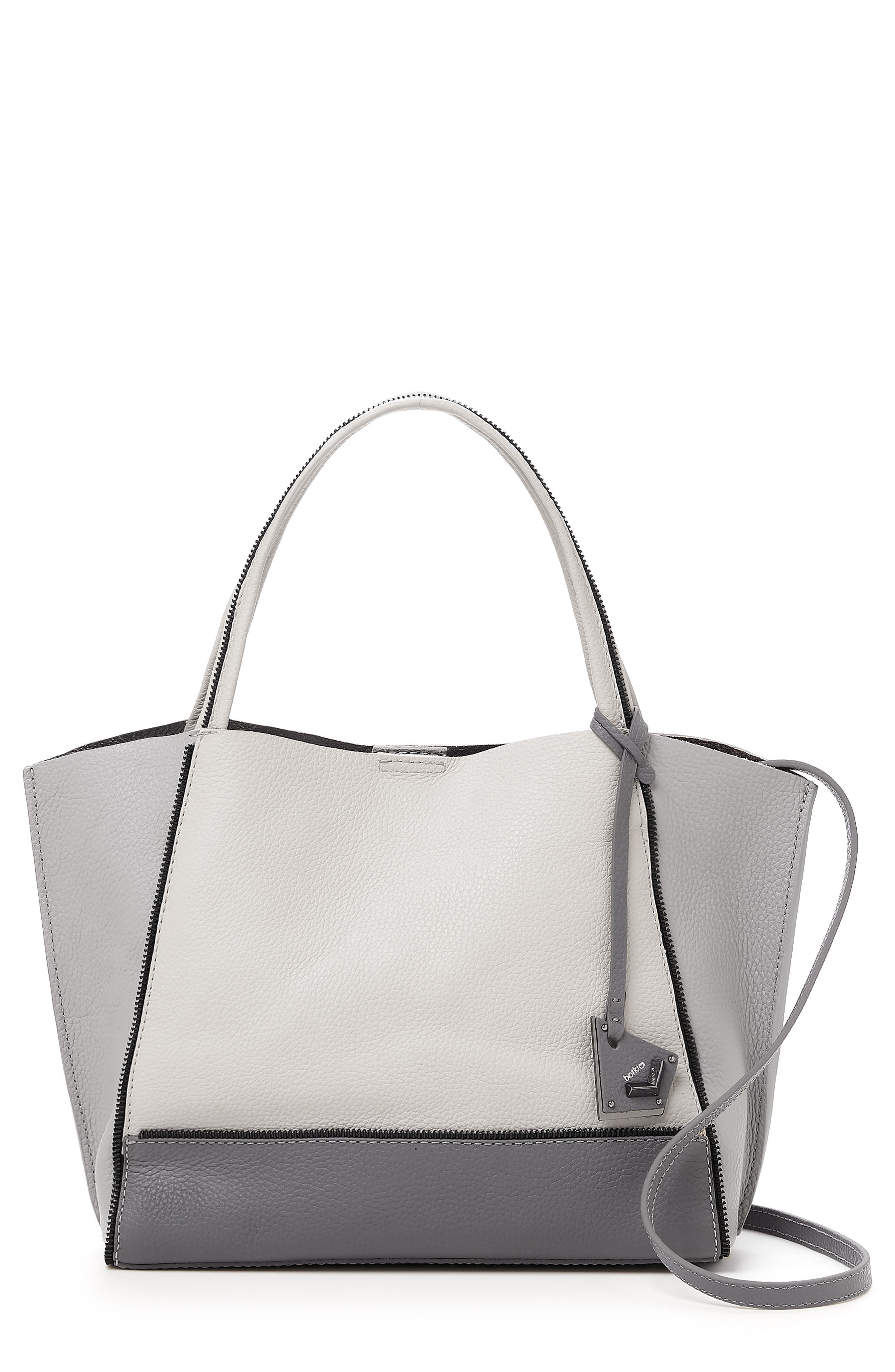 Bite Size Soho Leather Tote, Main, color, SMOKE COMBO