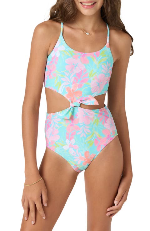 Kids' Knot Front One-Piece Swimsuit (Big Kid)