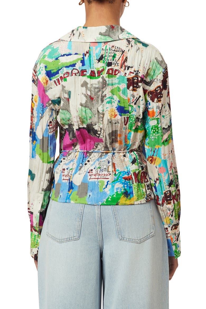 x Basquiat Print Wrap Shirt, Alternate, color, BASQUIAT UNBREAKABLE