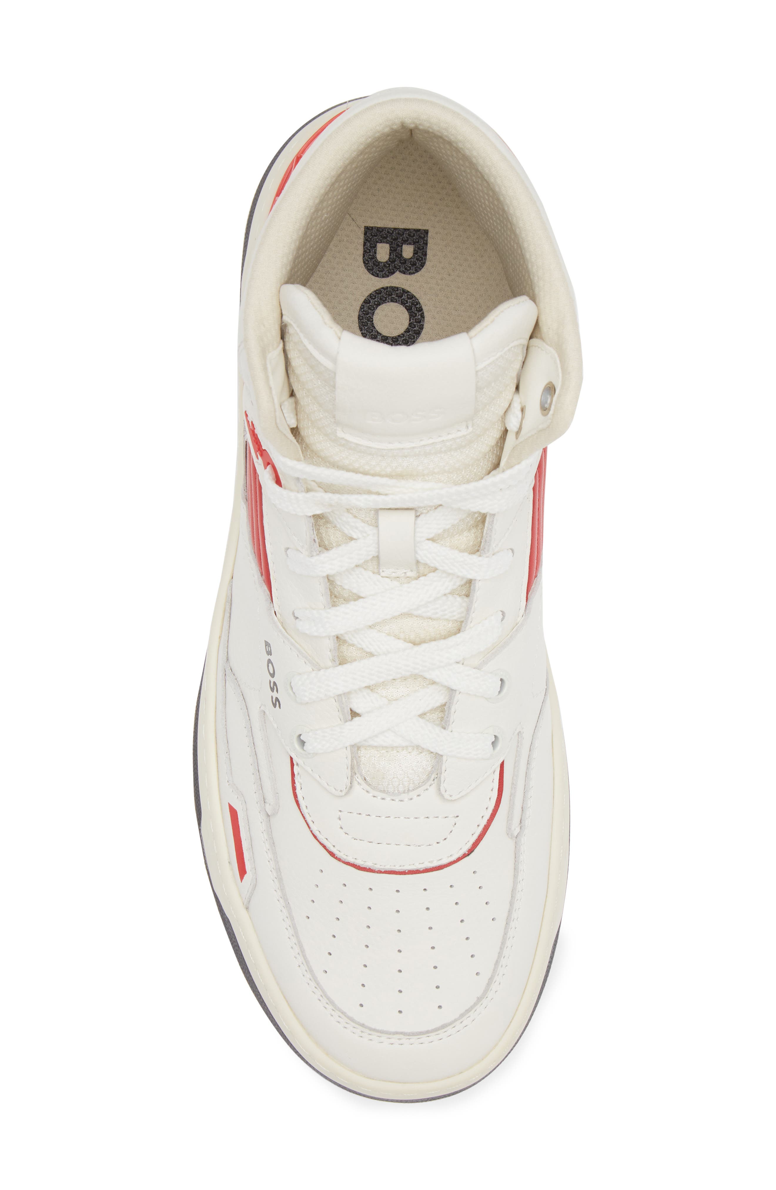 BOSS Baltimore High Top Sneaker, Alternate, color, Open White