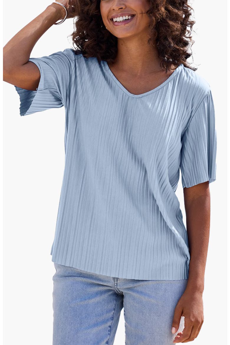 Oversized Pleated Top, Main, color, Light Blue