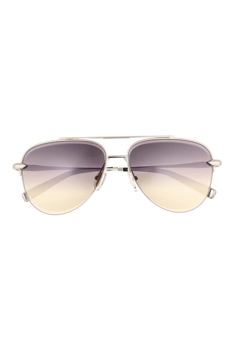 High Key Gem 59mm Gradient Aviator Sunglasses, Main, color, GOLD/ BLACK GOLD