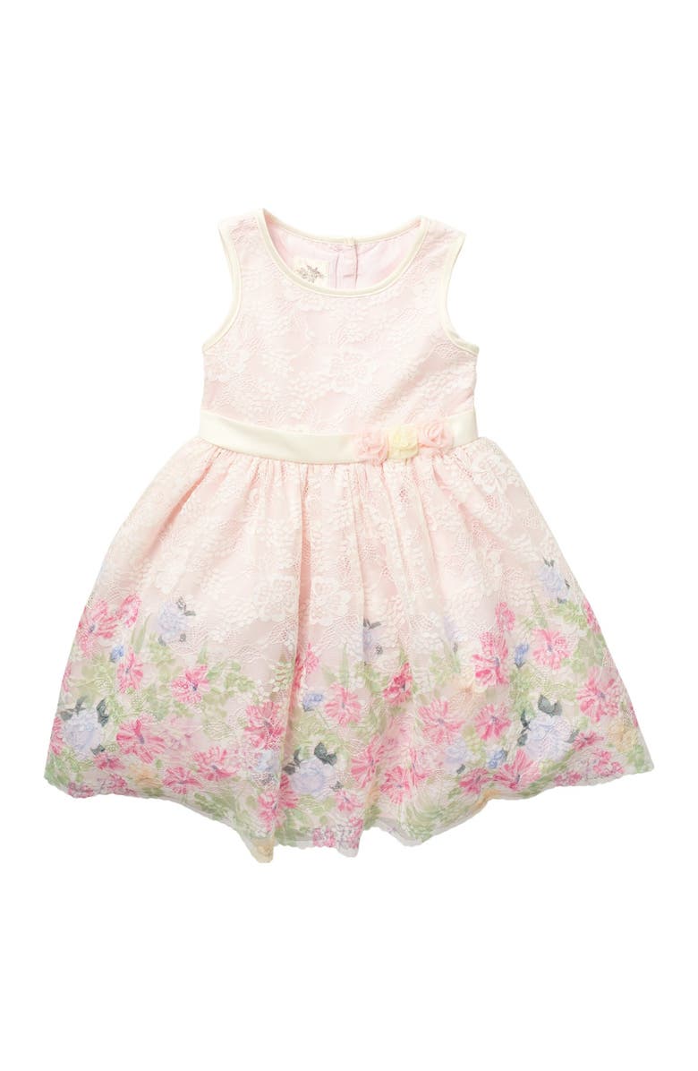 Laura Ashley Floral Lace Sleeveless Dress, Main, color, 