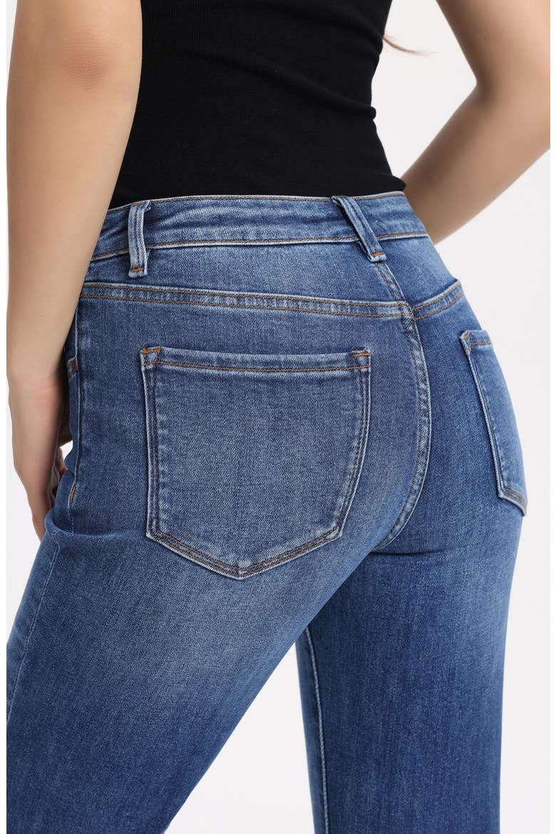 Release Hem Mid Rise Ankle Flare Jeans, Alternate, color, DARK BLUE