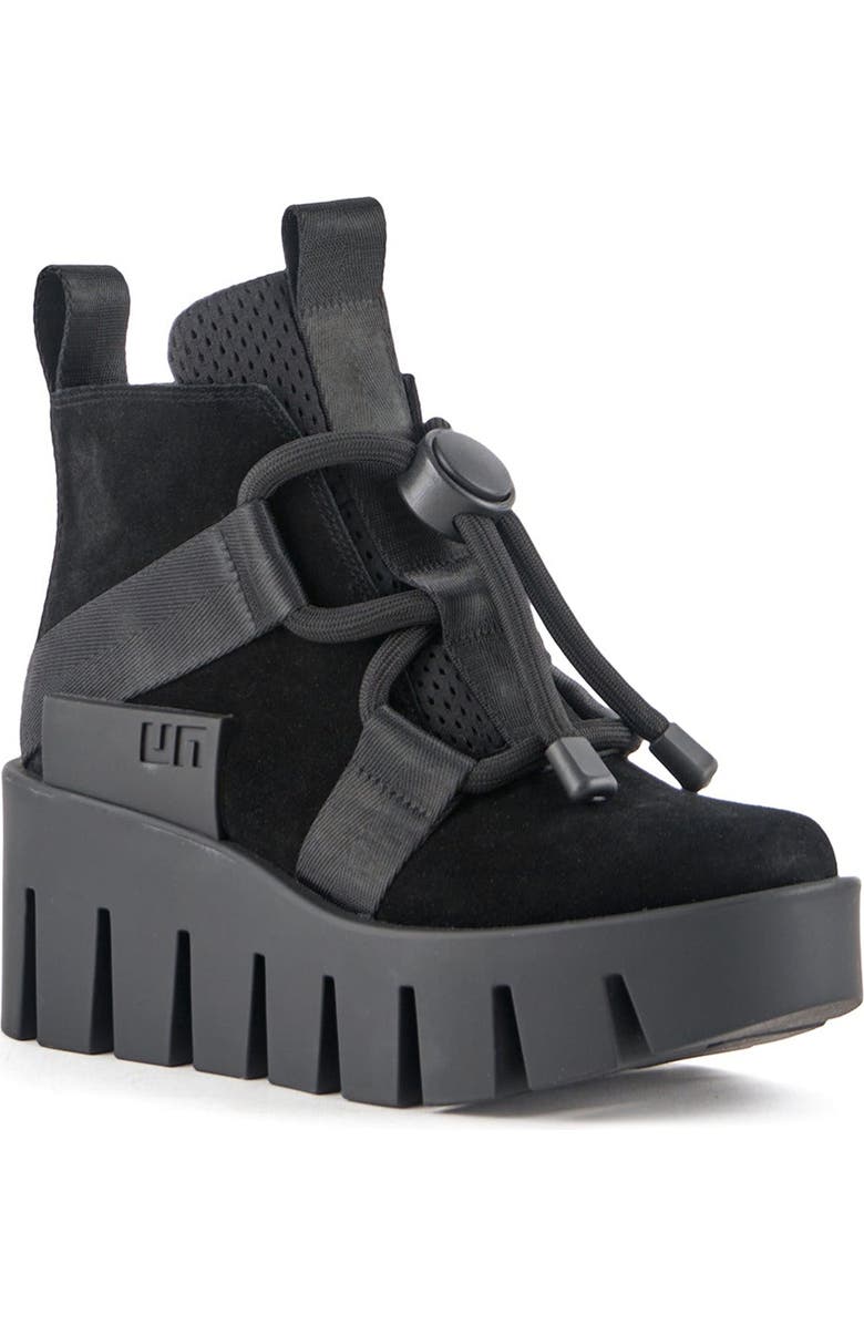 United Nude Grip Nomad Lo Platform Lug Bootie, Alternate, color, Black