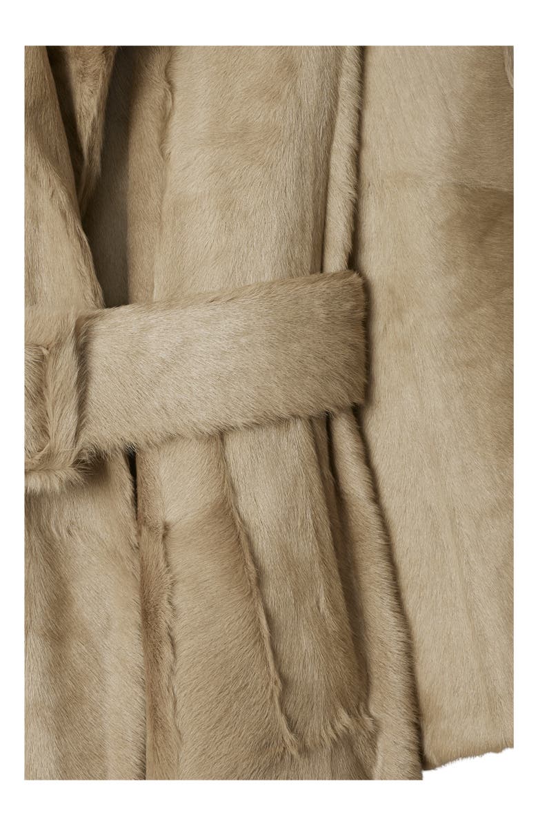 Burberry Long Goat Hair Trench Coat, Alternate, color, 