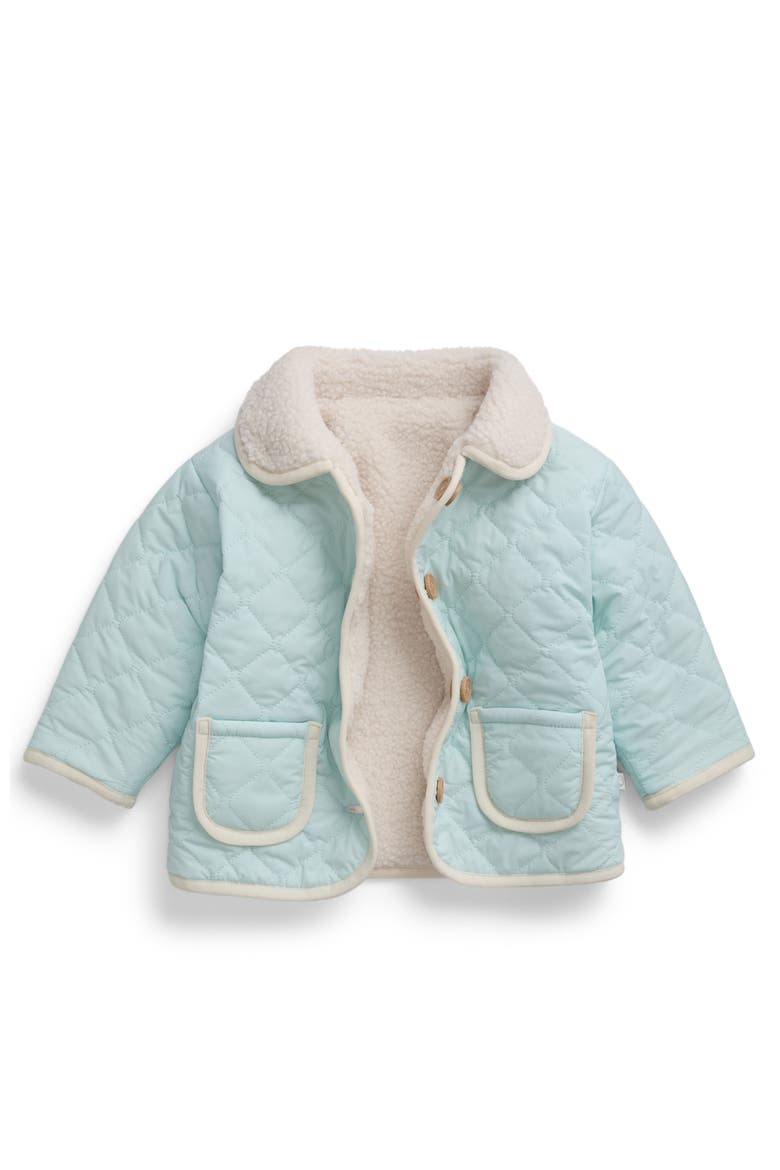 Reversible Quilted Borg Jacket, Alternate, color, Sprout Green