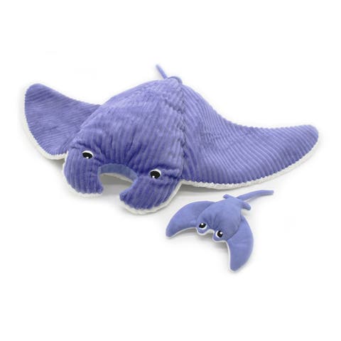Manta Ray Mom & Her Baby  - Secret Keeper Plush Toy, Eco-Friendly, Soft & Washable
