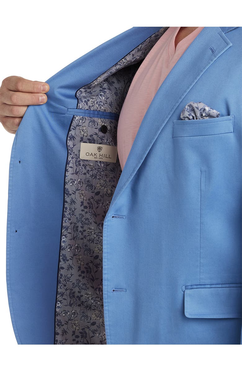 Oak Hill by DXL Big & Tall Floral-Lined Sport Coat, Alternate, color, Blue