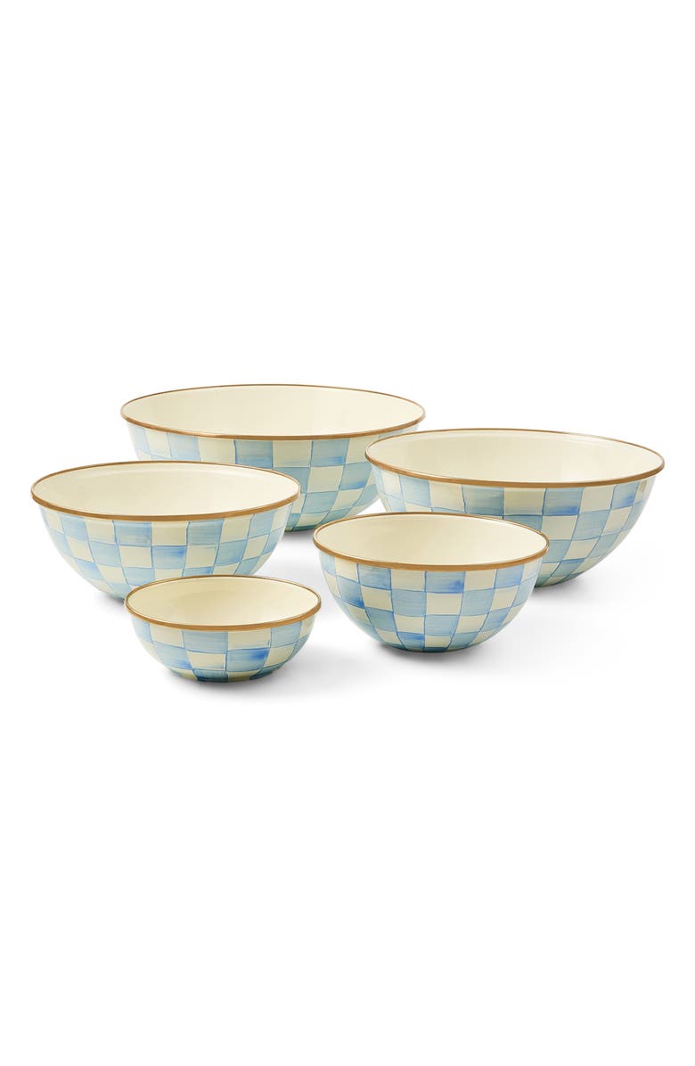 MACKENZIE CHILDS Sky Check Medium Everyday Bowl, Alternate, color, Sky Check