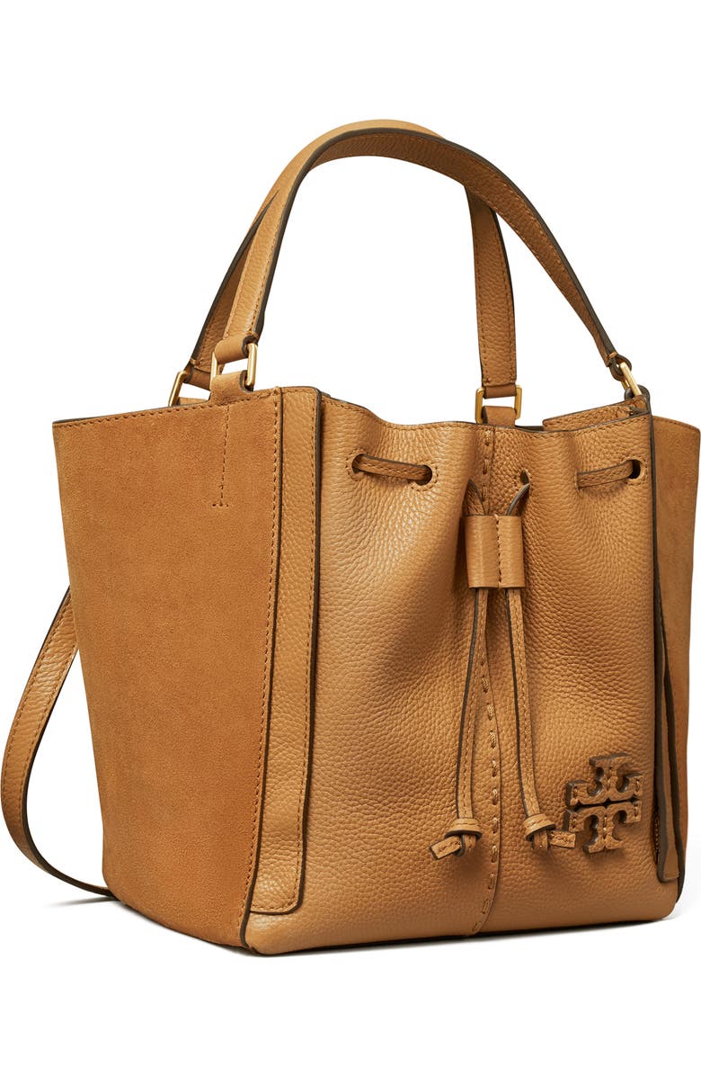 Tory Burch McGraw Drawstring Leather Satchel, Alternate, color,