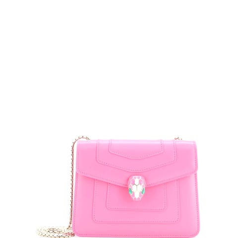 Serpenti Forever Square Shoulder Bag Leather Small