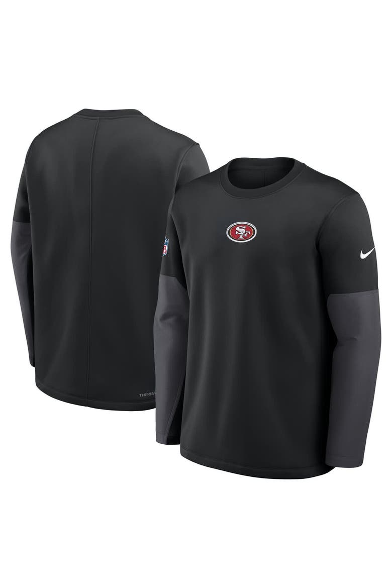 Men's Nike Black San Francisco 49ers Sideline Scripted to Win Performance Long Sleeve T-Shirt, Alternate, color, Black