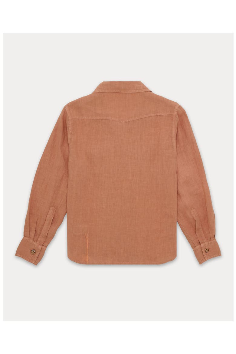 Bia Linen Shirt, Alternate, color, Light Orange