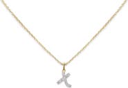 Monica Vinader Lab Grown Diamond Initial Pendant Necklace