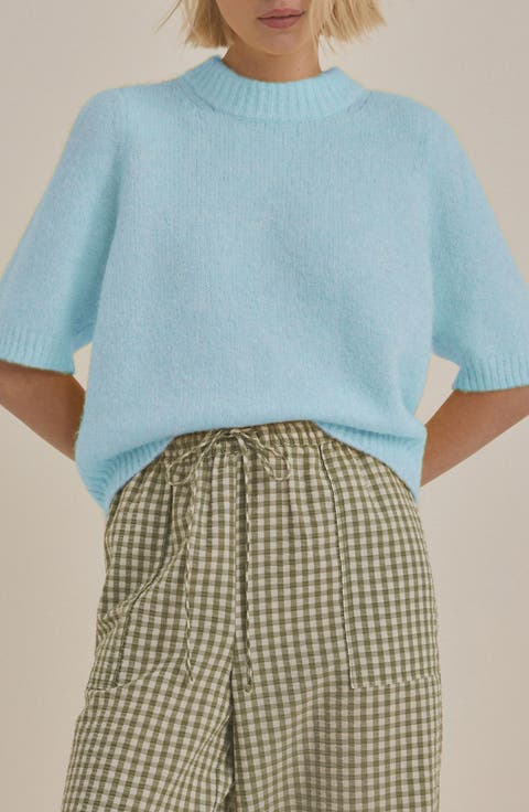 Short Sleeve Crewneck Sweater