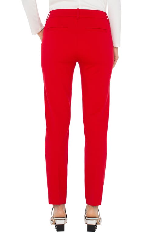 Liverpool Los Angeles Gemma High Waist Ankle Cigarette Ponte Pants In Red