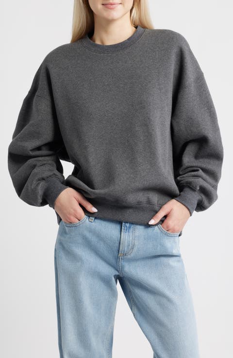 Relaxed Cotton Blend Sweatshirt