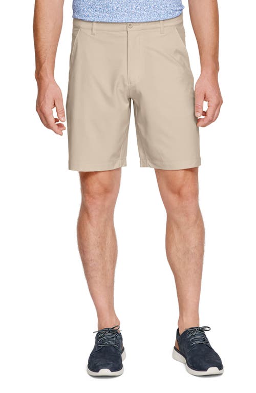 Johnston & Murphy Xc4 Performance Flat Front Shorts In Heather Stone
